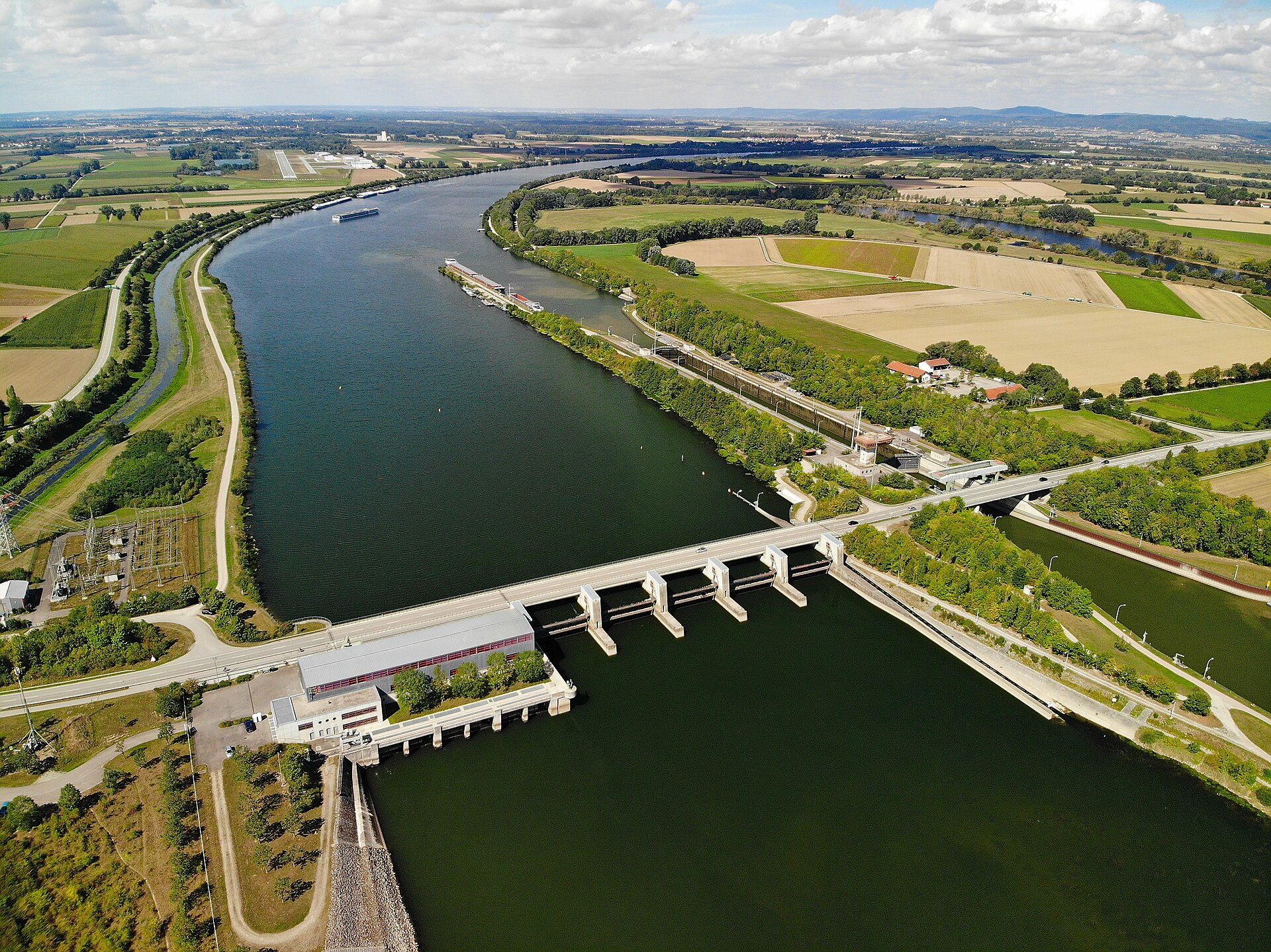 Straubing — Donau-Luftaufnahme